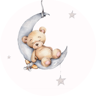 Sleepy Baby Bear Sticker