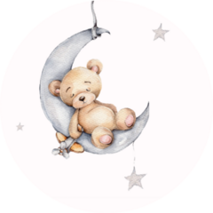 Sleepy Baby Bear Sticker