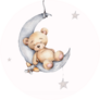 Sleepy Baby Bear Sticker