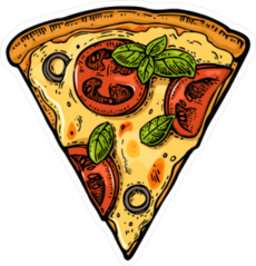 Slice Of Margherita Pizza Sticker