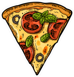 Slice Of Margherita Pizza Sticker
