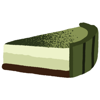 Slice Of Matcha Cake Sticker