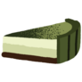Slice Of Matcha Cake Sticker