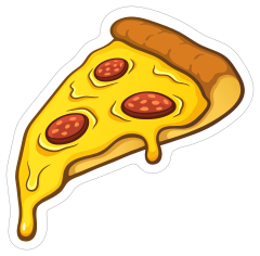 Slice of Pepperoni Pizza Sticker