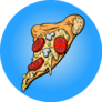 Slice Of Pizza In Comic Book Style Sticker