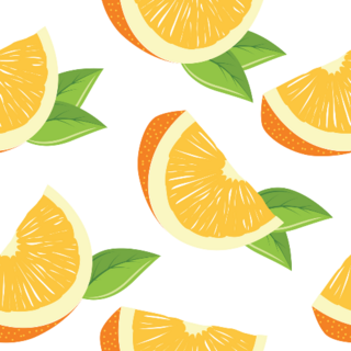 Slices Of Orange Pattern Sticker