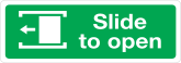 Slide Left To Open Sign Sticker