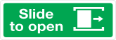 Slide Right To Open Sign Sticker