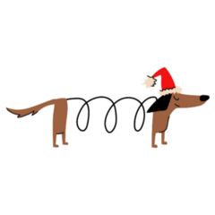 Slinky Dachshund Sticker