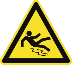 Slippery Sign Sticker