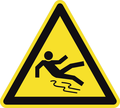 Slippery Sign Sticker