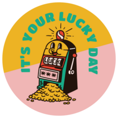 Slot Machine Lucky Day Sticker