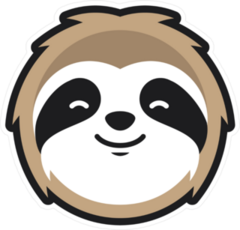 Sloth Head Mascot Logo Sticker
