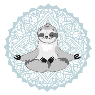 Sloth In The Lotus Yoga Pose Sticker