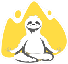 Sloth Practicing Yoga Sticker