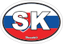 Slovakia Sk Flag Oval Sticker