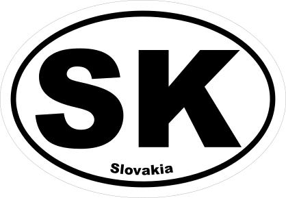 Slovakia Sk Oval Sticker