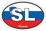 Slovenia Sl Flag Oval Sticker