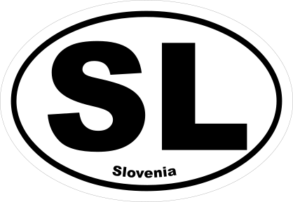 Slovenia Sl Oval Sticker