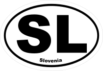Slovenia Sl Oval Sticker