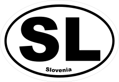 Slovenia Sl Oval Sticker