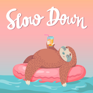 Slow Down Relaxing Sloth Sticker