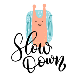 Slow Down Smile Snail Sticker