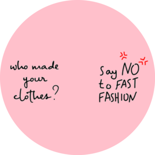 Slow Fashion Inscriptions Thrifting Sticker