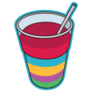 Slush Ice Drink Illustration Sticker