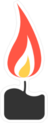 Small Lit Candle Sticker