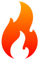 Small Red and Orange Flame Sticker