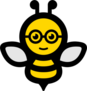 Smart Bee Icon Sticker