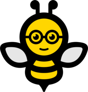 Smart Bee Icon Sticker