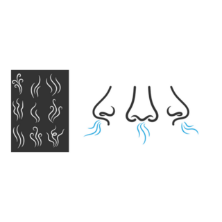 Smell Symbols, Nose And Vapor Sticker 