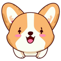 Smile Corgi Dog Kawaii Sticker