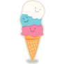 Smile Cute Ice Cream Sticker