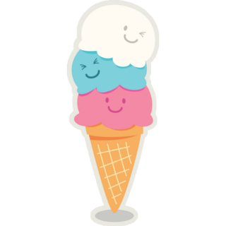Smile Cute Ice Cream Sticker