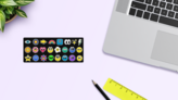 Smile Emoticon Sticker Sheet on a Desk (New) example