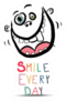 Smile Every Day Slogan With Crazy Face Dentist Sticker