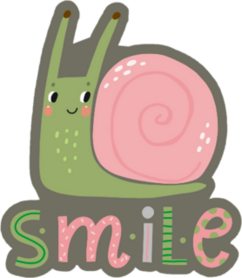 Smile Snail Sticker
