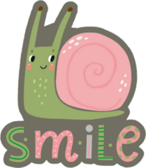 Smile Snail Sticker