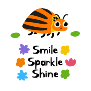Smile Sparkle Shine Cute Bright Beetle Sticker