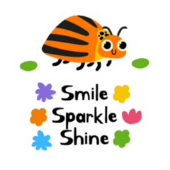 Smile Sparkle Shine Cute Bright Beetle Sticker