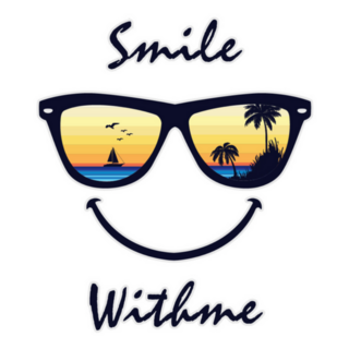 Smile With Me Summer Sunglasses Sticker
