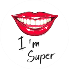 Smile With The Slogan Im Super Sticker