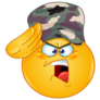 Smiley Emoticon Saluting Yes Sir Military Sticker