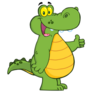 Smiling Alligator Thumbs Up Sticker
