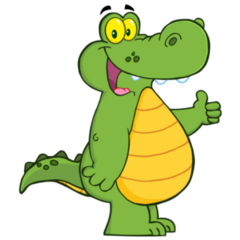 Smiling Alligator Thumbs Up Sticker