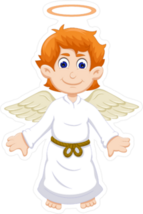 Smiling Angel Cartoon Sticker