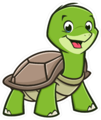 Smiling Baby Turtle Sticker